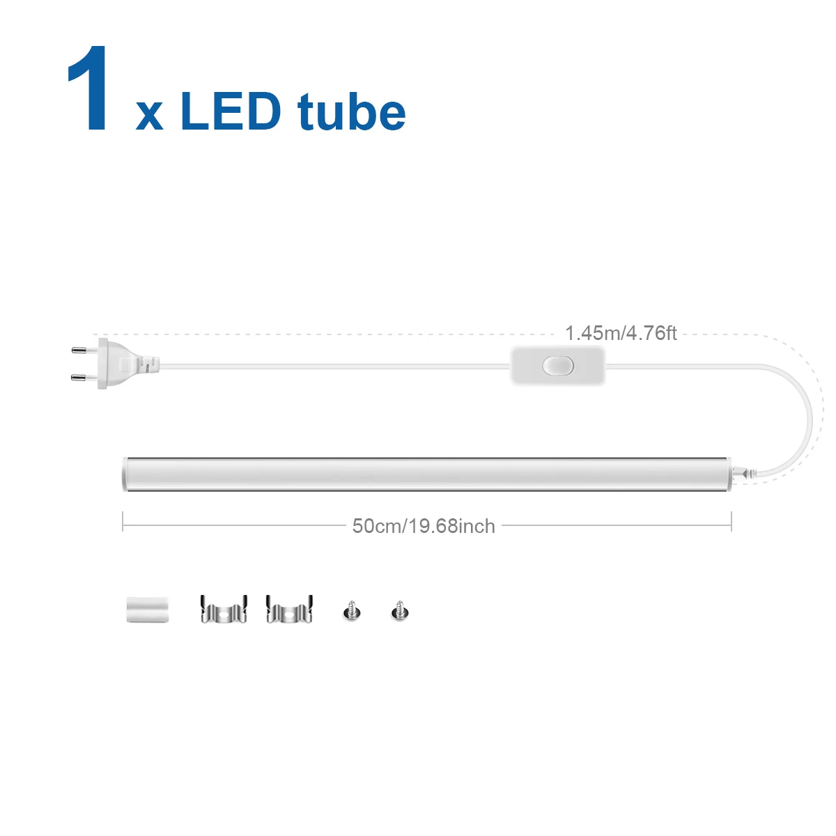 50CM 15W 220V DIY Wandlampen LED T5 Buis Met Schroeven Wandmontage LED Verlichting voor Slaapkamer Woondecoratie + EU Plug Netsnoer Q