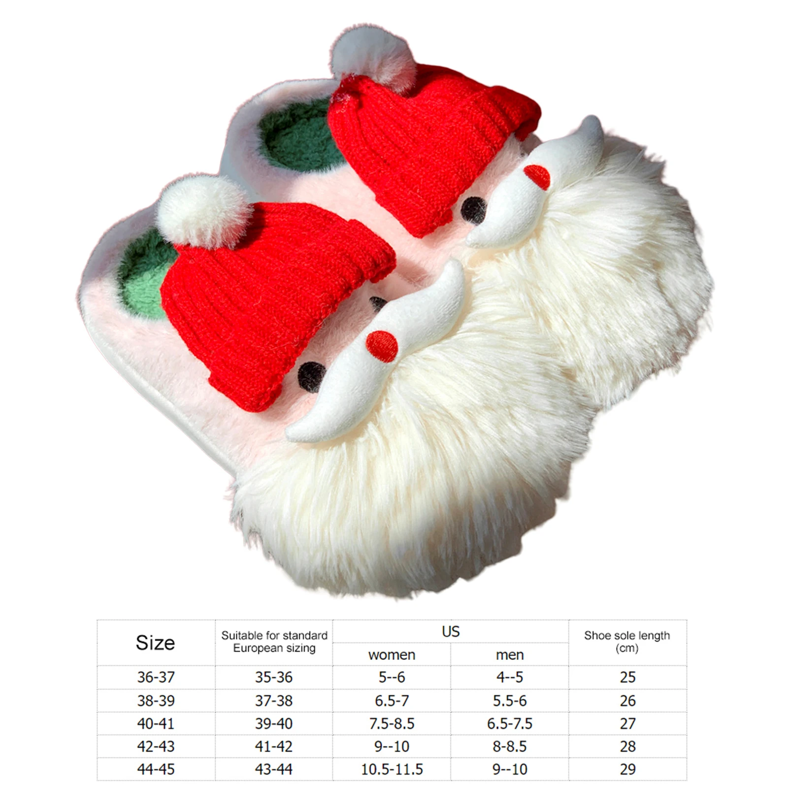 Clown/Santa Claus Flat Thermal Slippers Anti Slip Comfortable Furry Slippers Thicken Fluffy Home Slippers for Men Women - Image 6
