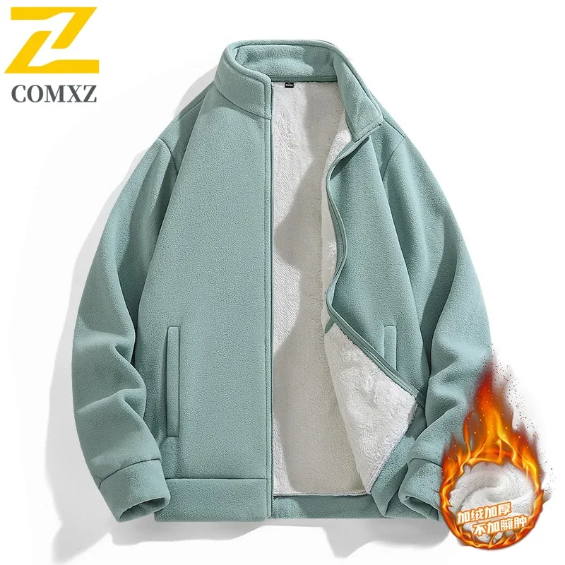 سترة كلاسيكية بياقة واقفة من COMXZ للرجال، معطف مريح للتنقل، كاجوال خفيف للحماية من البرد، ملابس الخريف الجديدة