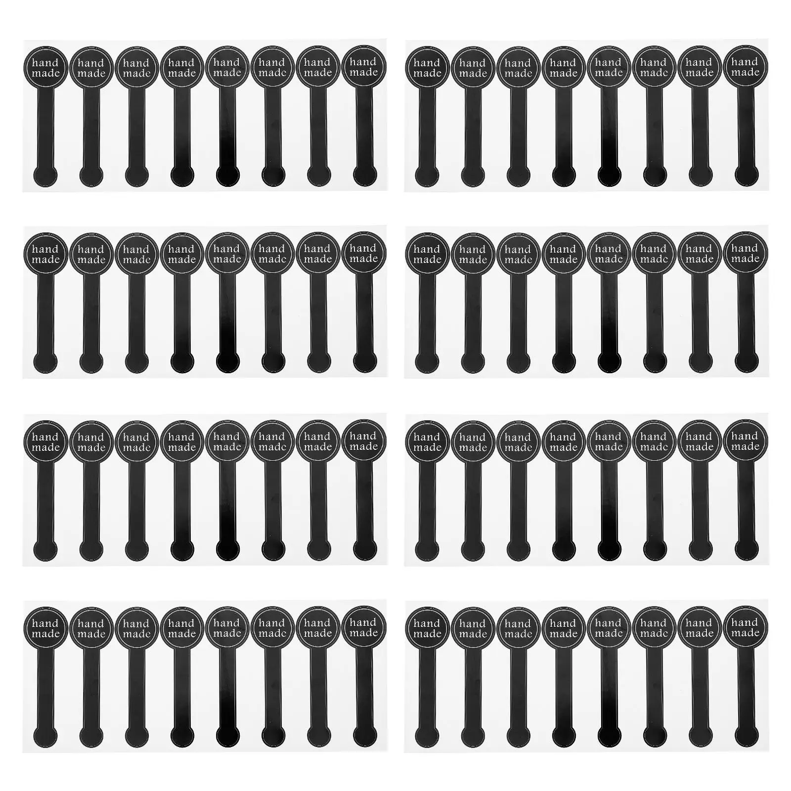 

200 Pcs Cookie Decorating Sticker Label DIY Stickers Blank Paste Labels Seal Black Sealing Craft