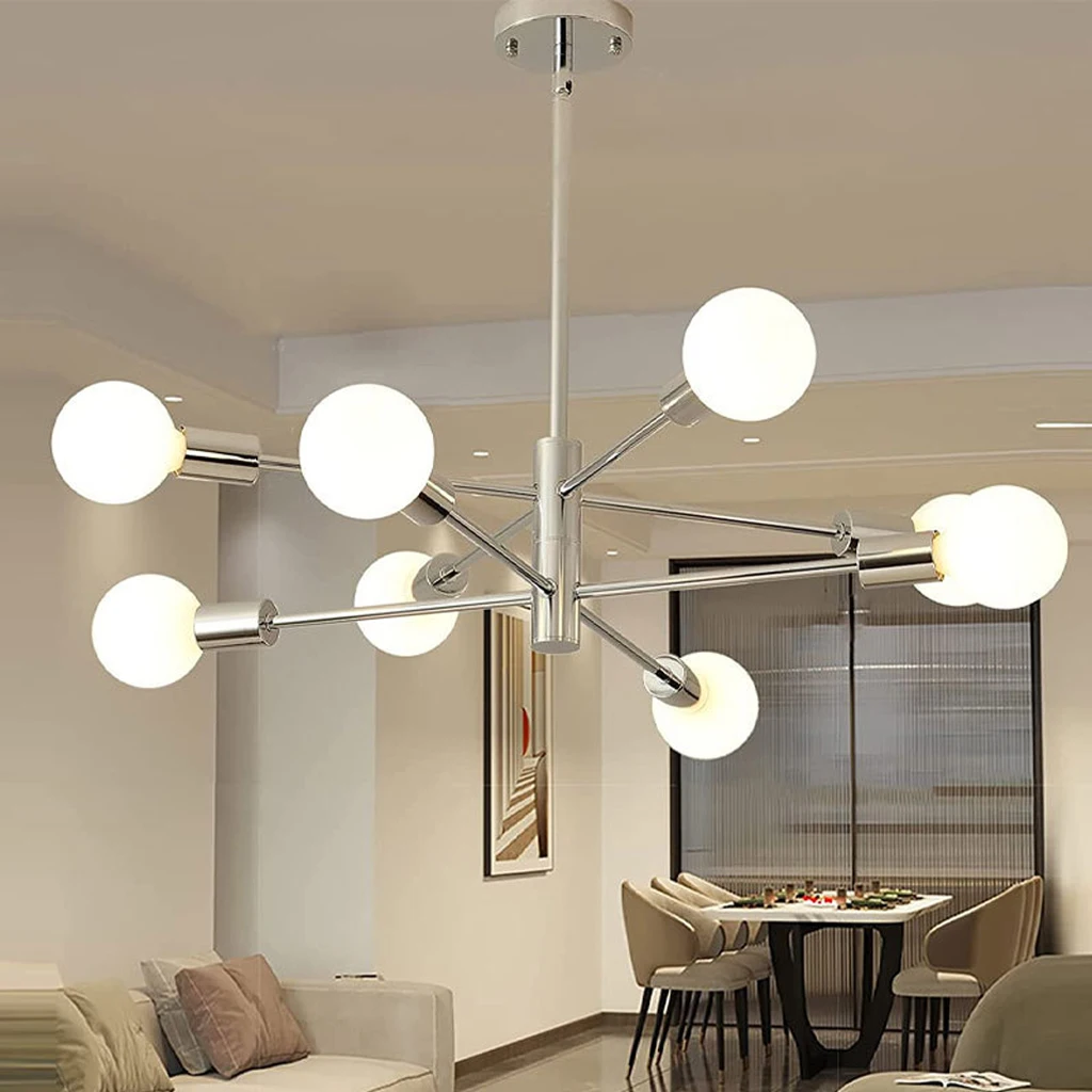 

Modern Sputnik Ceiling Chandelier Satellite Hanging Lamp Lustre Ceiling Light Fixture 2/4/8 Heads Home Living Dining Room Decor