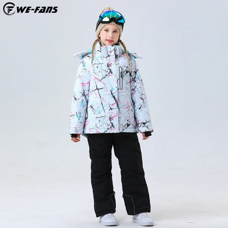 Outdoor Sports Children Thermal Waterproof Ski Suit Boys Girls Jacket Teenage Quality Kid Skiing Pants Snowboard Clothing