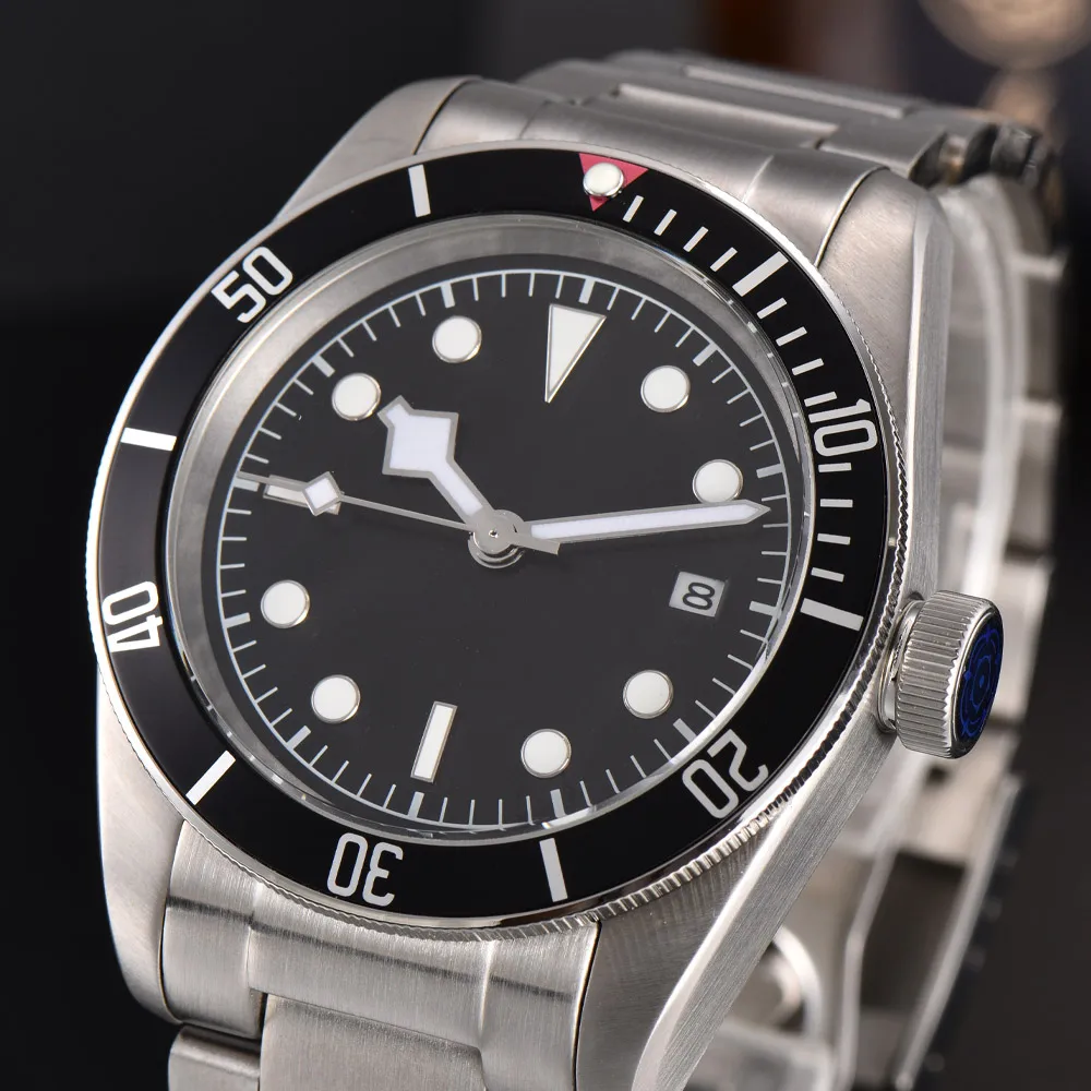 

41MM Diameter Calendar Fashion Black Deep Blue Men's Watch 8215 Movement Luminous Sapphire Leisure Mechanical Men's Watch