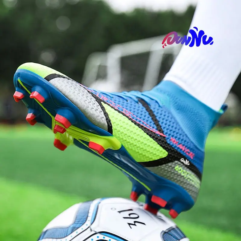 2024 Autumn New Breathable Football Shoes High-top Wear-resistant Sports Shoes Men Women Professional Competition Training Shoe