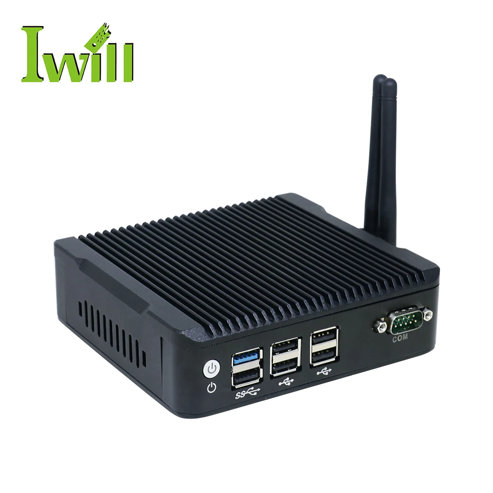 Mini PC Iwill Thin Client con Doble Pantalla, Sin Ventilador, Intel Celeron J1900 Quad Core, RAM