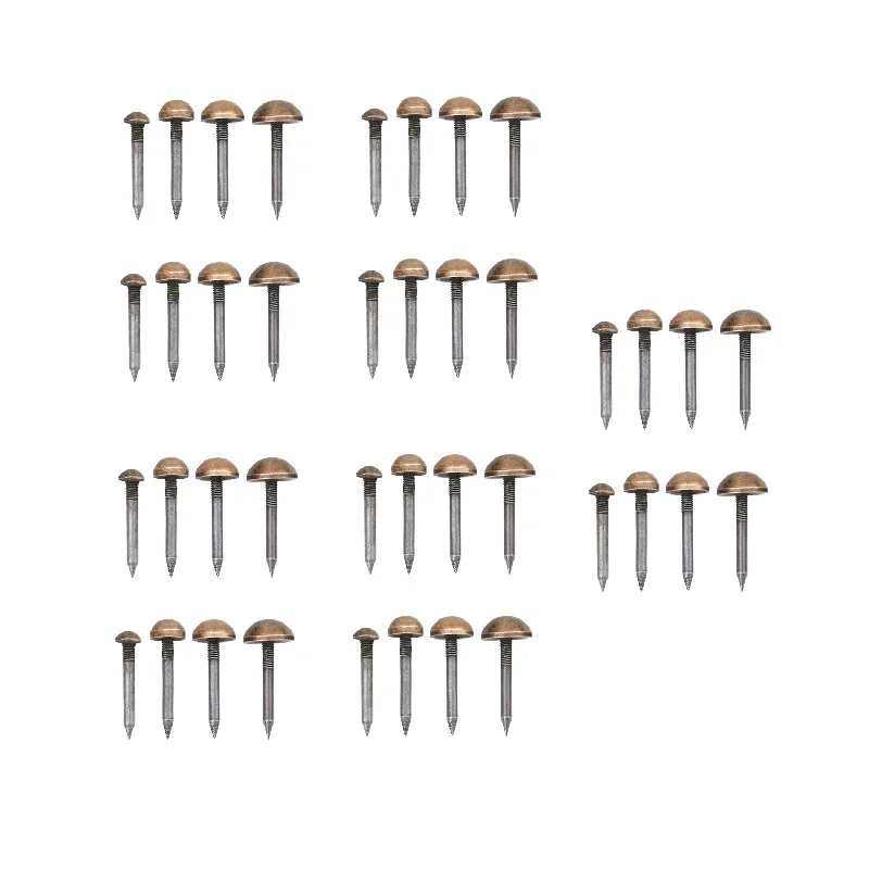 10pcs Brass Upholstery Nail Antique Bronze Tack Stud Foam Pushpins Decor Furniture Gate Jewelry Box Sofa Cabinet Carpet Gate