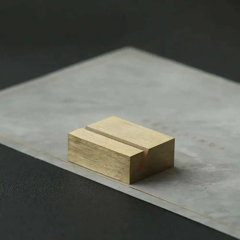 Brass Label Holder Stand Price Numer Card Seat Business Name Tag Clip Desk Photo Note Base Picture Postcard Display Block Base