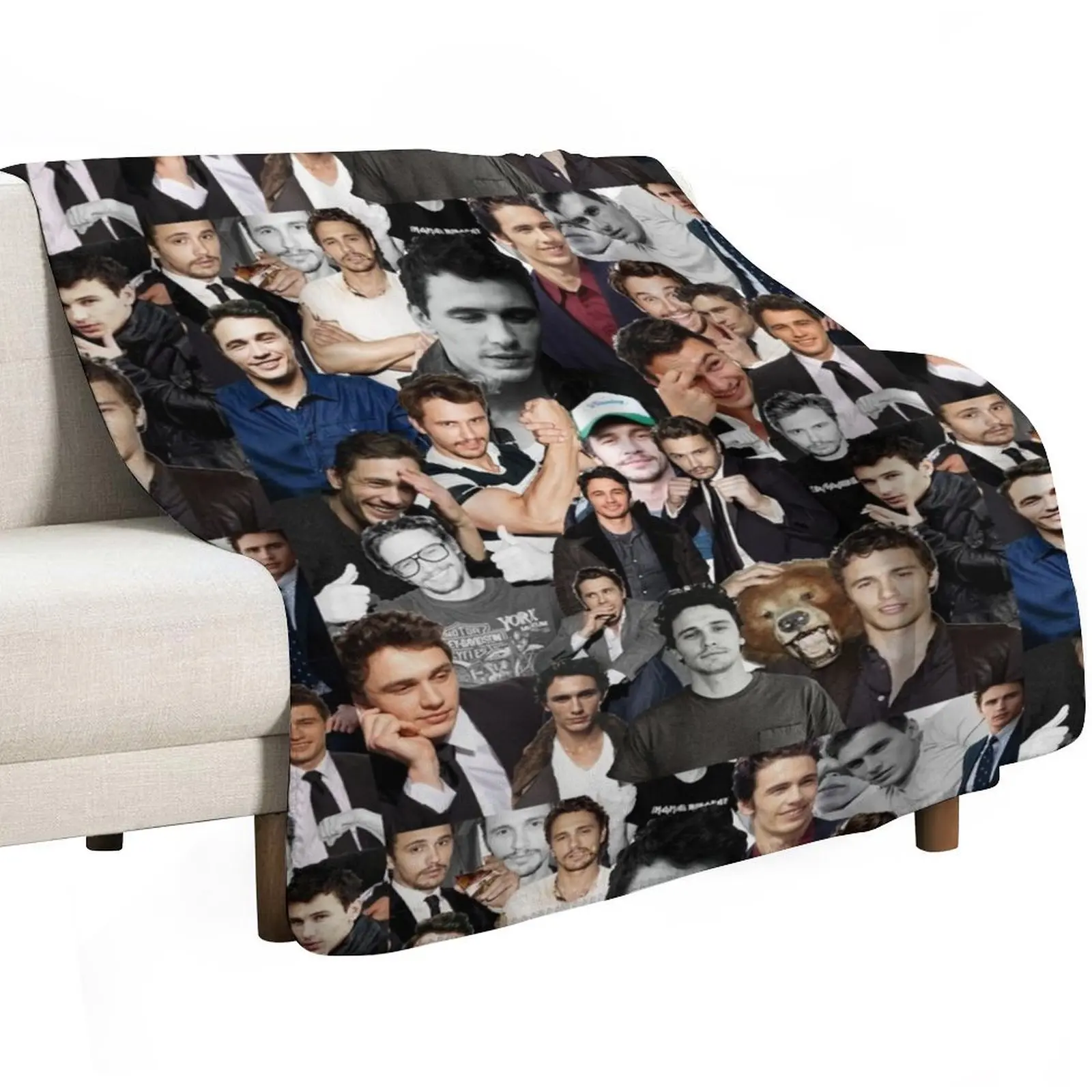 James Franco Collage Throw Blanket Camping Shaggy Thin Custom Tourist Plaid Blankets