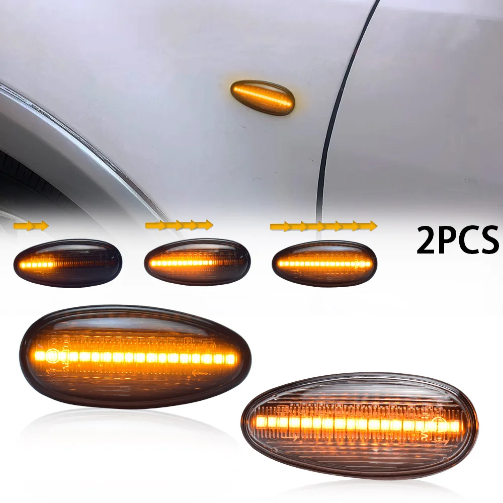 

For Mitsubishi Lancer (CK / ES) 1996 1997 1998 1999 2000 2001 2002 2003 2004 - 2007 LED Dynamic Turn Signal Side Marker Light