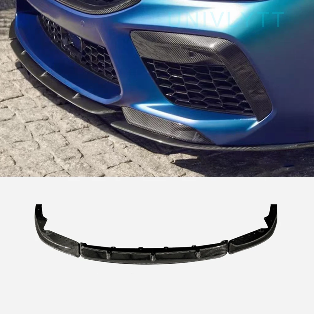 

For BMW M8 F91 F92 F93 Real Carbon Fiber Front Bumper Lower Lip Spoiler Diffuser Body Kit Car Tuning Deflectors Accessories