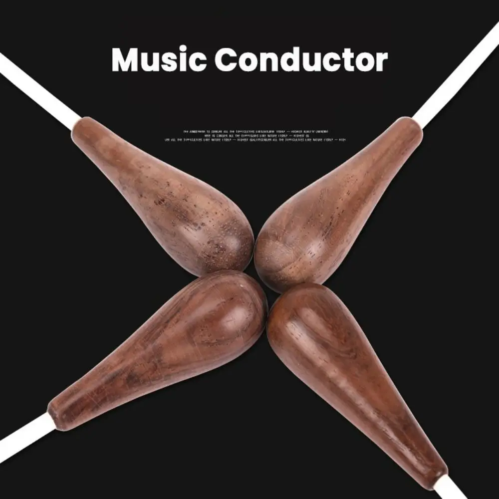 High Quality Tulipwood Concert Baton Texture White Handle Musical Conductor Stage Music Performances Lightness Director Stick