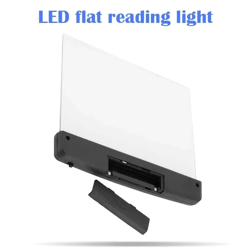 LED Flat Book Light, Reading Lamp, Battery Operated Eye Protection for Bedroom Study Dormitory Travel Camping Decor Gift