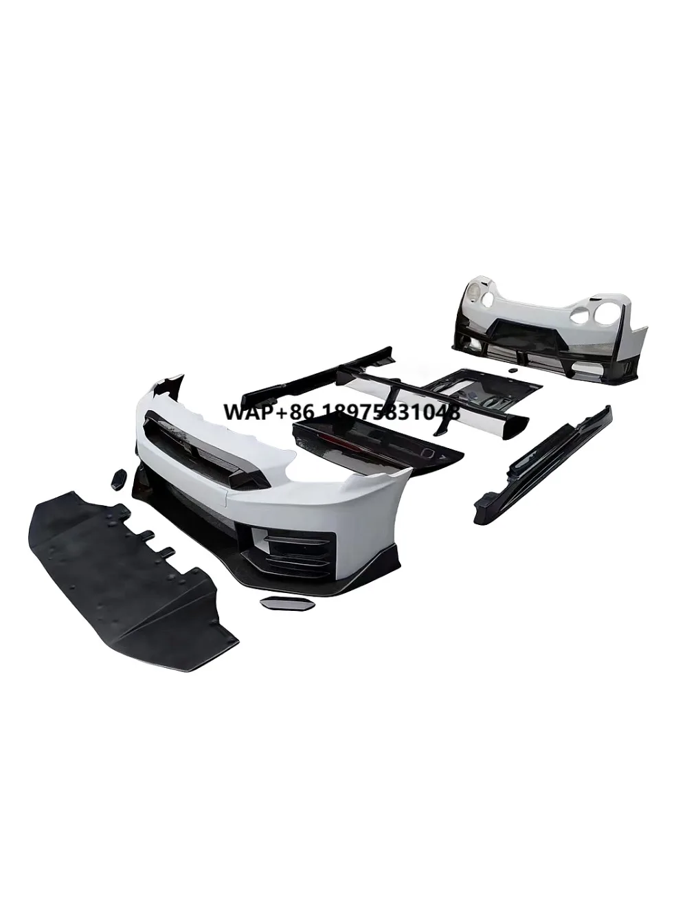 2024 New Arrival Half Carbon Fiber Body Kit for GTR R35 Coverte to NISMO Style Front Rear Bumper Guard Kit