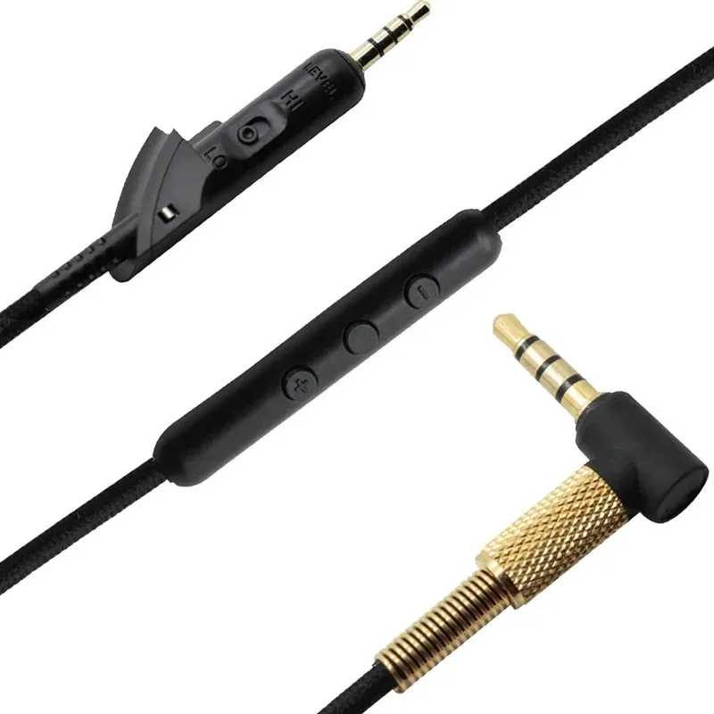 bose-qc15-qc2-ヘッドフォンコード用交換ケーブル-マイク付きボリュームコントロールリモコン-iphone-samsung-android用
