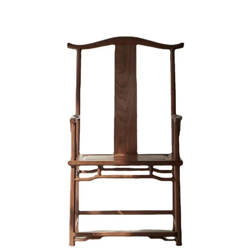 

New Chinese-style official hat chair, black walnut all-solid wood Grand Master chair, Ming-style Zen minimalist