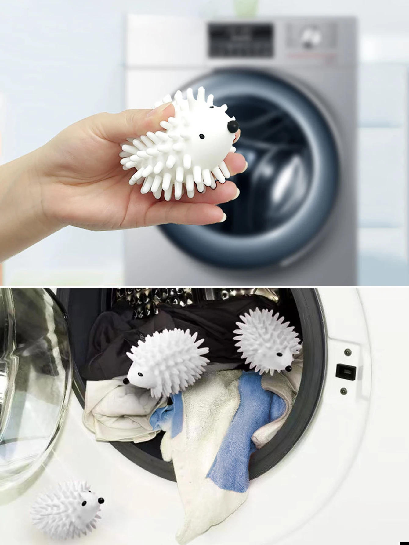 Laundry Ball White Hedgehog Stain Remover Anti Entanglement Magic Washing Cleaning Tangling Clothes Universal Washing Machines