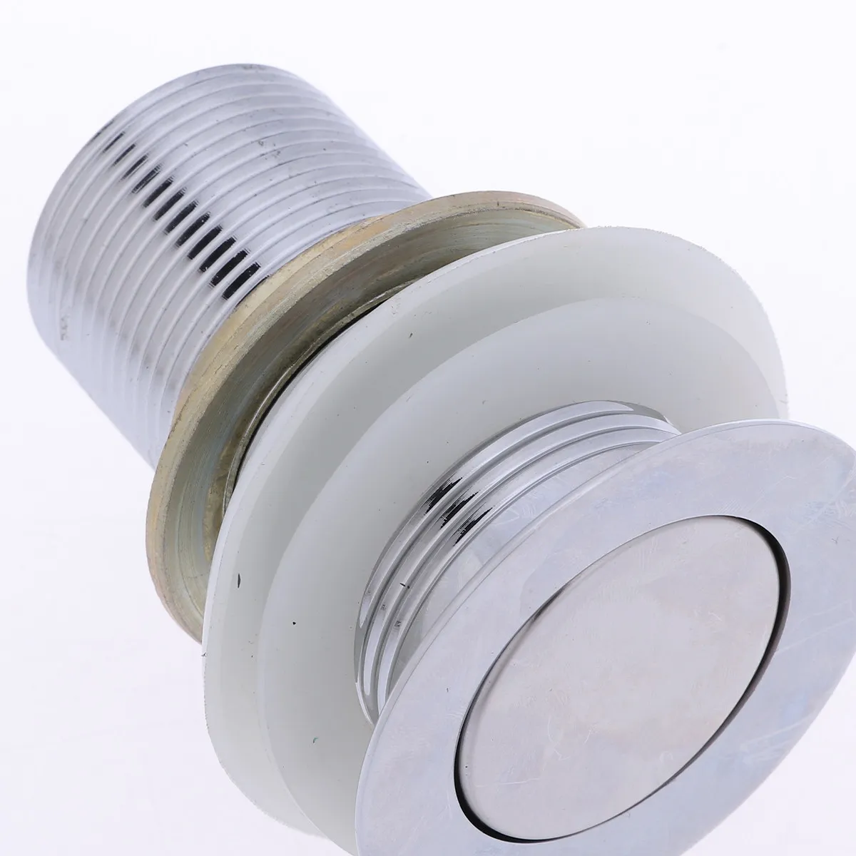 

Flap Drain Stopper For Basin Sink Washbasin Drainer Downpipe Waste Plug Zinc Alloy Silver Flat Cover Sealed Waterproof Kitchen