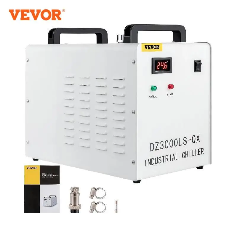 VEVOR CW-3000 آلة الحفر بالليزر المبرد الحراري المياه الصناعية برودة 60 واط/80 واط CO2 أنبوب زجاجي نك المغزل التبريد