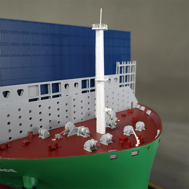 Large Simulation Container Ship Model 200cm Finished Ship Model Ornaments Collection Cruise Gift Cargo Transport Ship Model