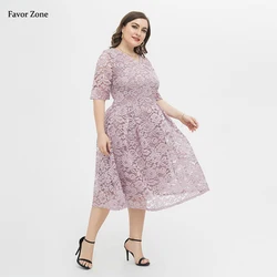 Vestidos de talla grande para mujer, vestido Midi de encaje elegante para oficina, vestidos de fiesta de noche Sexy, ropa de mujer de talla grande 2022