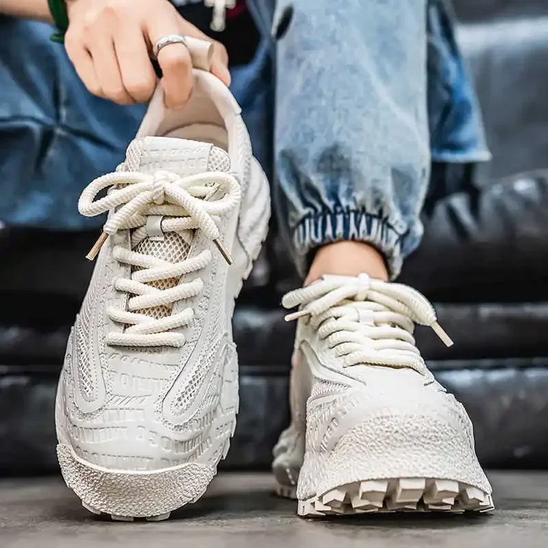

Thick Heeled Spring Wedding Sneakers High Quality Basketball Shoes White Dress Shoes Men Sport Super Offers Sneacker