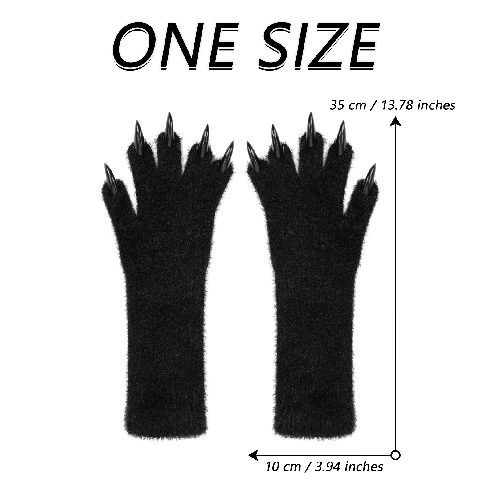 Guanti con zampe a dita intere Guanti lunghi e caldi per eventi a tema cosplay Feste Accessori per costumi