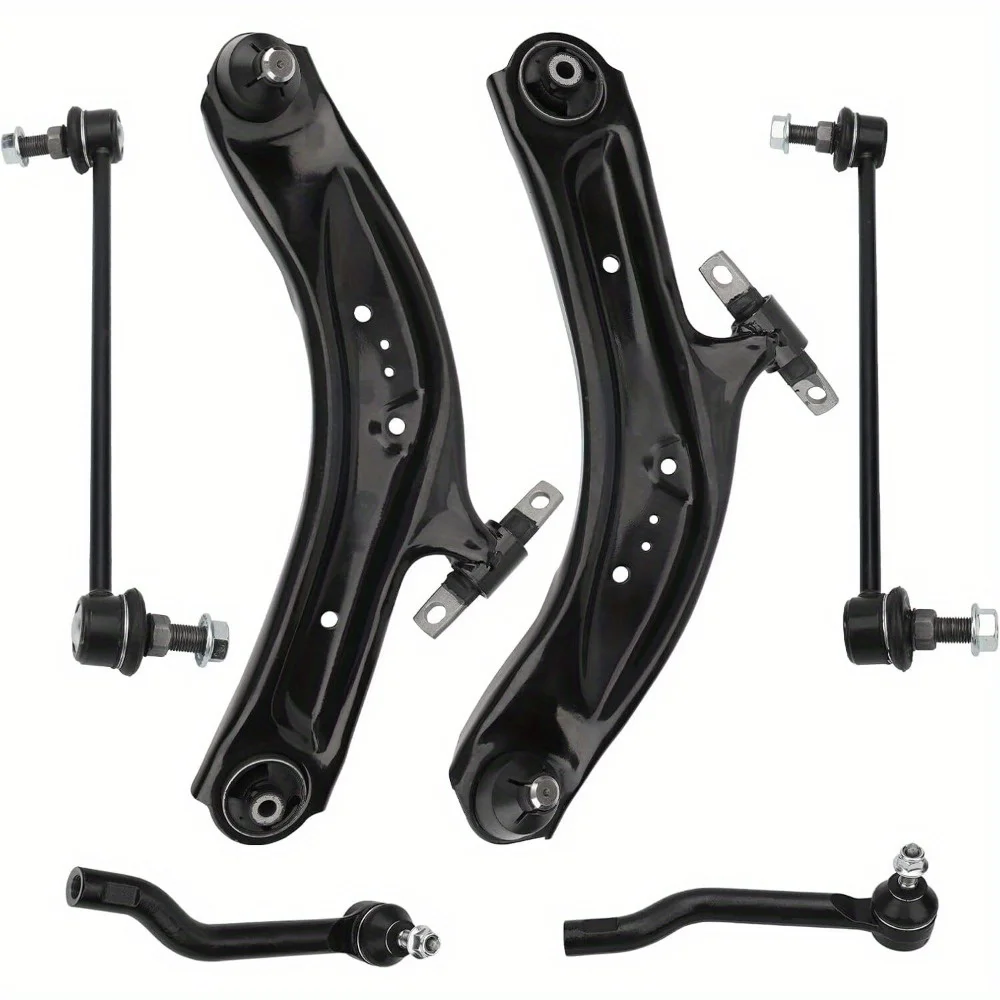 

OE 6Pc Front Lower Control Arm Sway Bar Link Tie Rod Kit For 2014-2019 Nissan Rogue