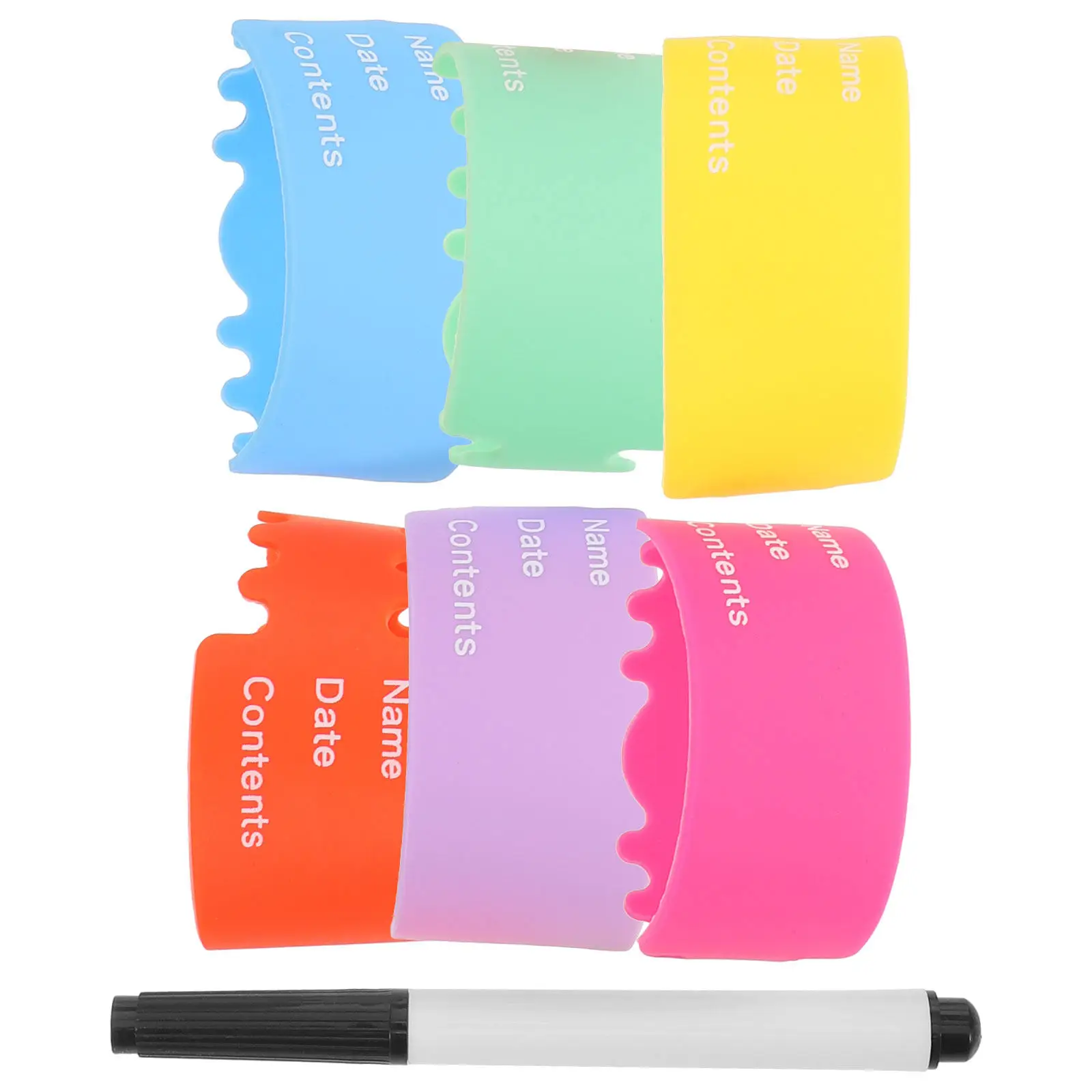 1Set Baby Bottle Labels Silicone Writable Heat Insulation Sleeve Anti Slip Feeding Bottle Cover Nursery Supplies