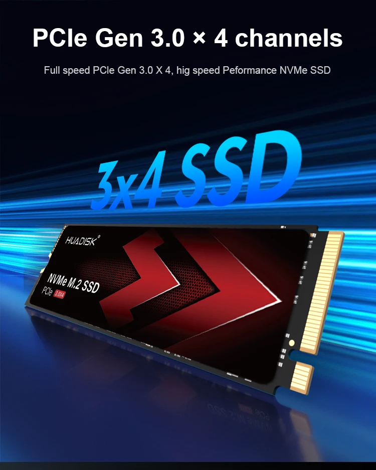 HUADISK M2 NVMe SSD 128GB 256GB 512GB Interne Festplatte 1TB 2TB PCIe 3.0 2280 Solid-State-Laufwerk für DELL PC Laptop – Detail 6