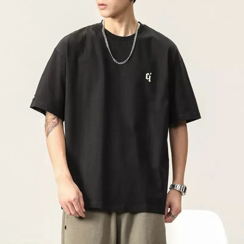 

Korean simple letter printed short-sleeved T-shirt for men in summer new style Japanese ins trend top casual loose couple style