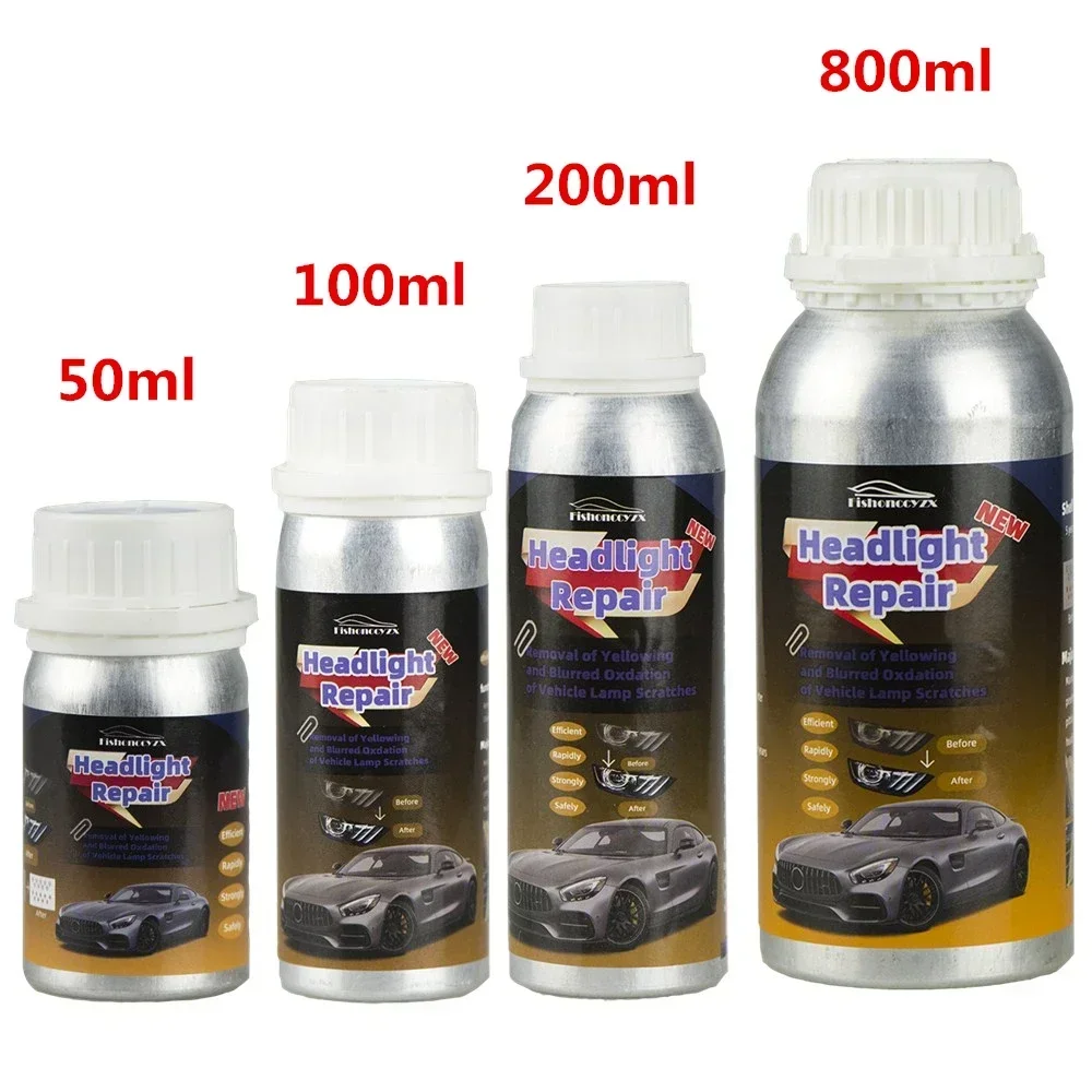 800ml Headlights Liquid Polymer Headlight Chemical Polish Repair Fluid Refurbishment Scratch Repair Polishing Headlights Kit