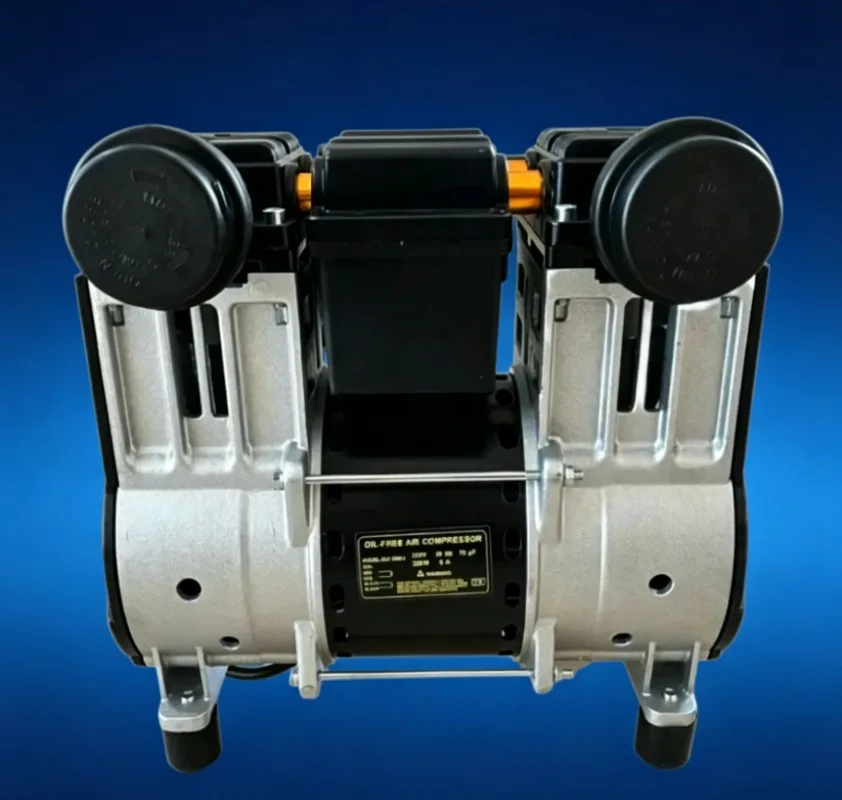 2200W Oil-Free Air Compressor Pump Head, 200L/min 0.7MPa Silent Twin Cylinder Pump for Air Compressor Replacement