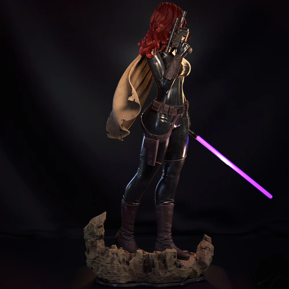 1/24 Beautiful Lady Warrior  Resin Figurine Toy Unpainted GK Doll Unassembled 3D Print Assembly Miniature Reduction Statue Toys