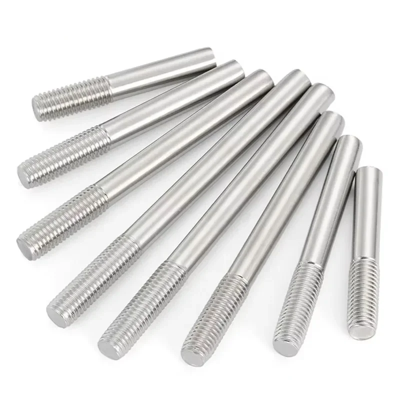 Single End Thread Rod M3 M4 M5 M6 M8 M10~M20 304 Stainless Steel Headless Bolt Screw Tooth Stick Single Head Threaded Bar