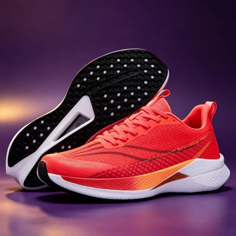Carbon Plate Running Shoes Men Casual Marathon Athletic Sports Outdoor Travel Breathable Lightweight Comfortable Women Sneakers