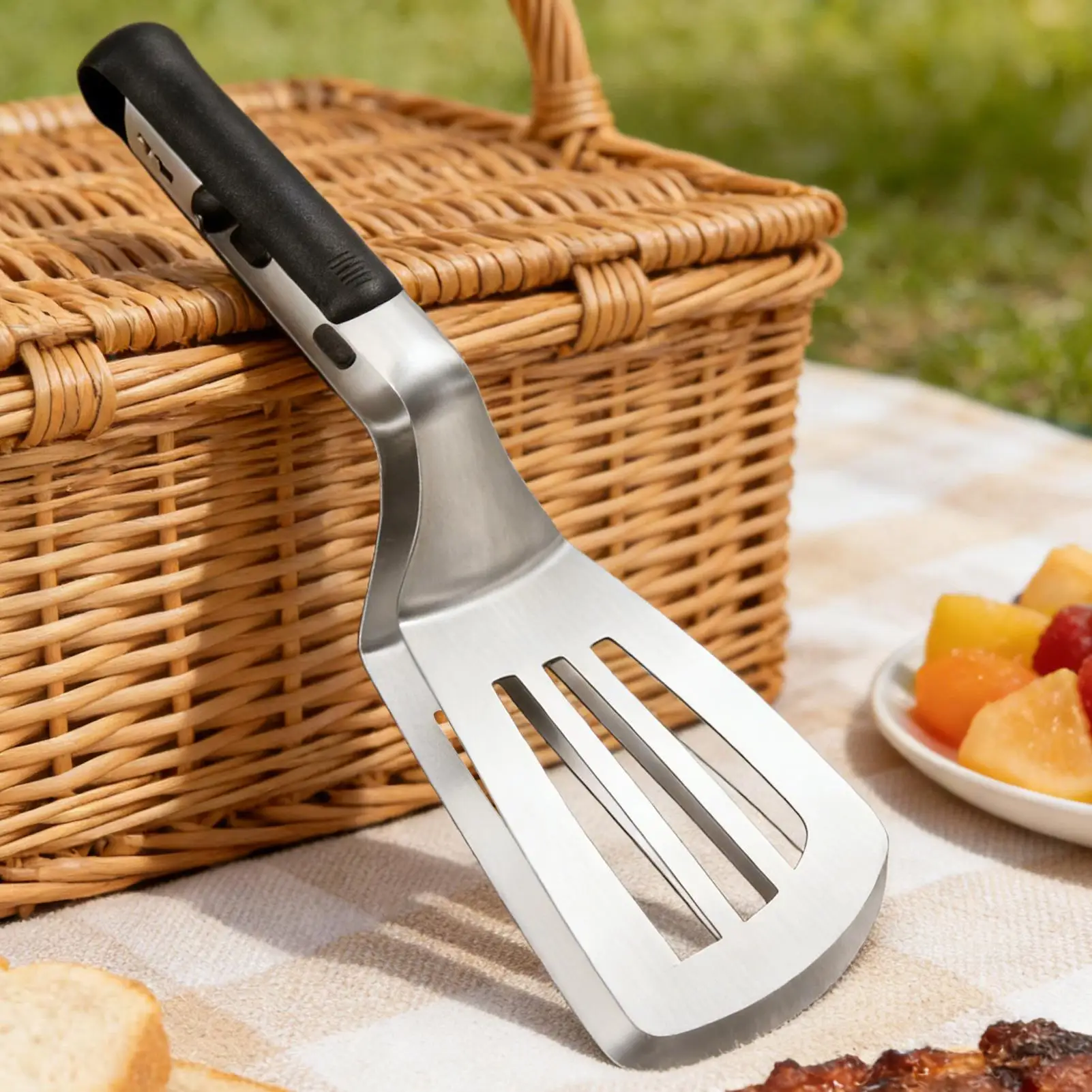 Stainless steel grill tongs anti-scalding Grill Clamp  Multi-Functional Kitchen food Grill Clamp Spatula for flipping steaks