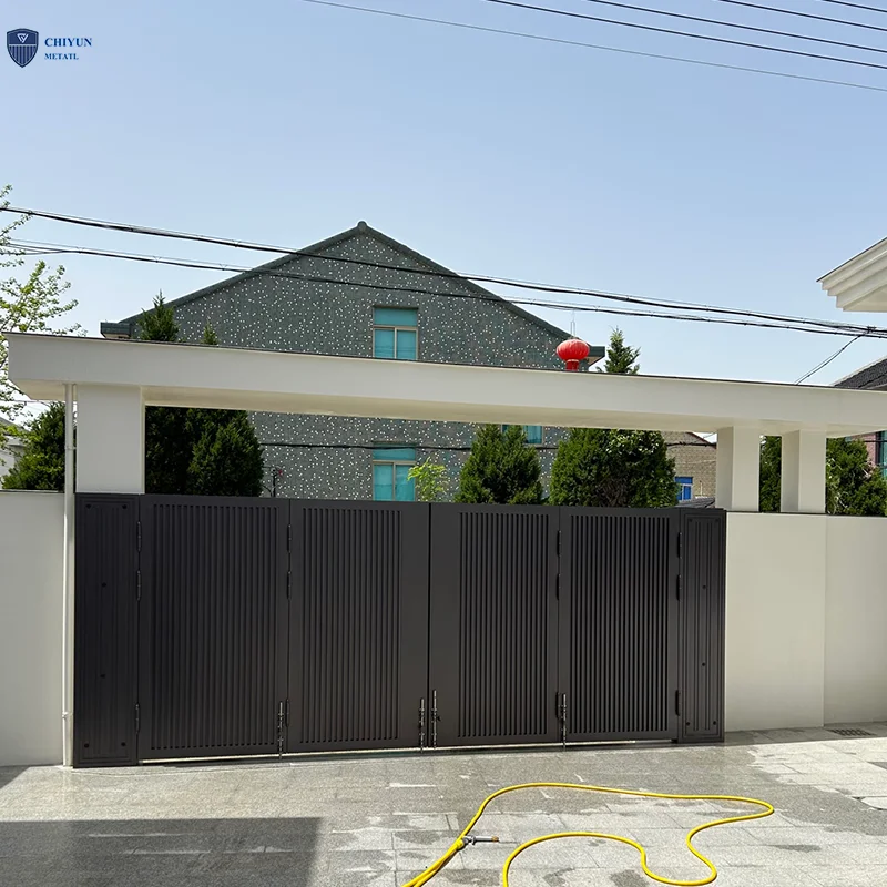 Villa Courtyard Folding Door Aluminum Alloy Automatic Double Swing Intelligent Gate