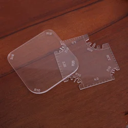 1Set Acrylic Clear Zipper Corner Fitting Aid Leather Tool for DIY LeatherCraft Bend Tool Set