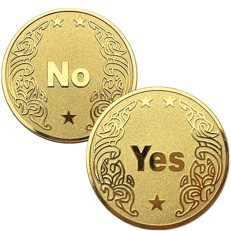 Silver Gold Copper Plated Commemorative Coins, Decision-Making Lucky Medals, Magic Coins, Fidget Coins, Prop Commemorative Coins