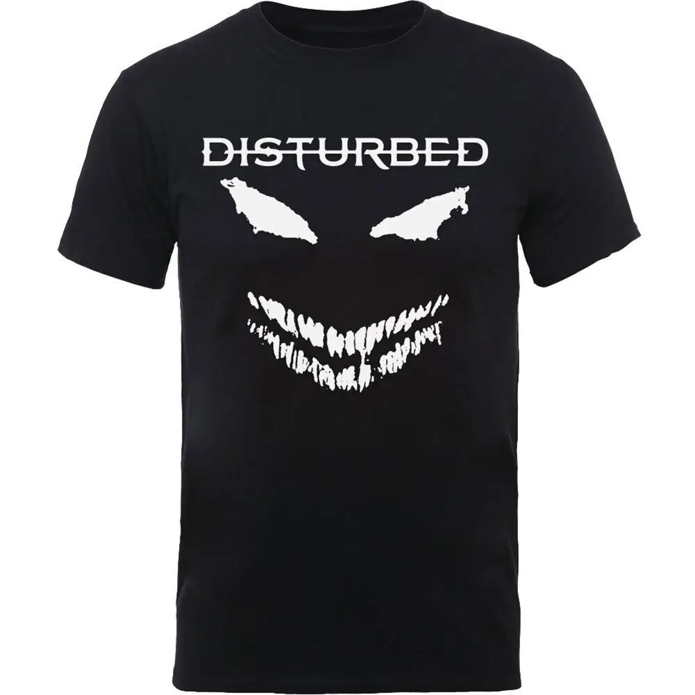 Men's Disturbed Scary Face Candle Slim Fit T shirt X Large Black