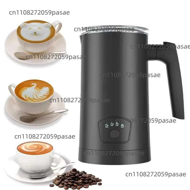 Electric automatic milk frother and steamer with stainless steel case, 4 in 1 function, capacity 350ml