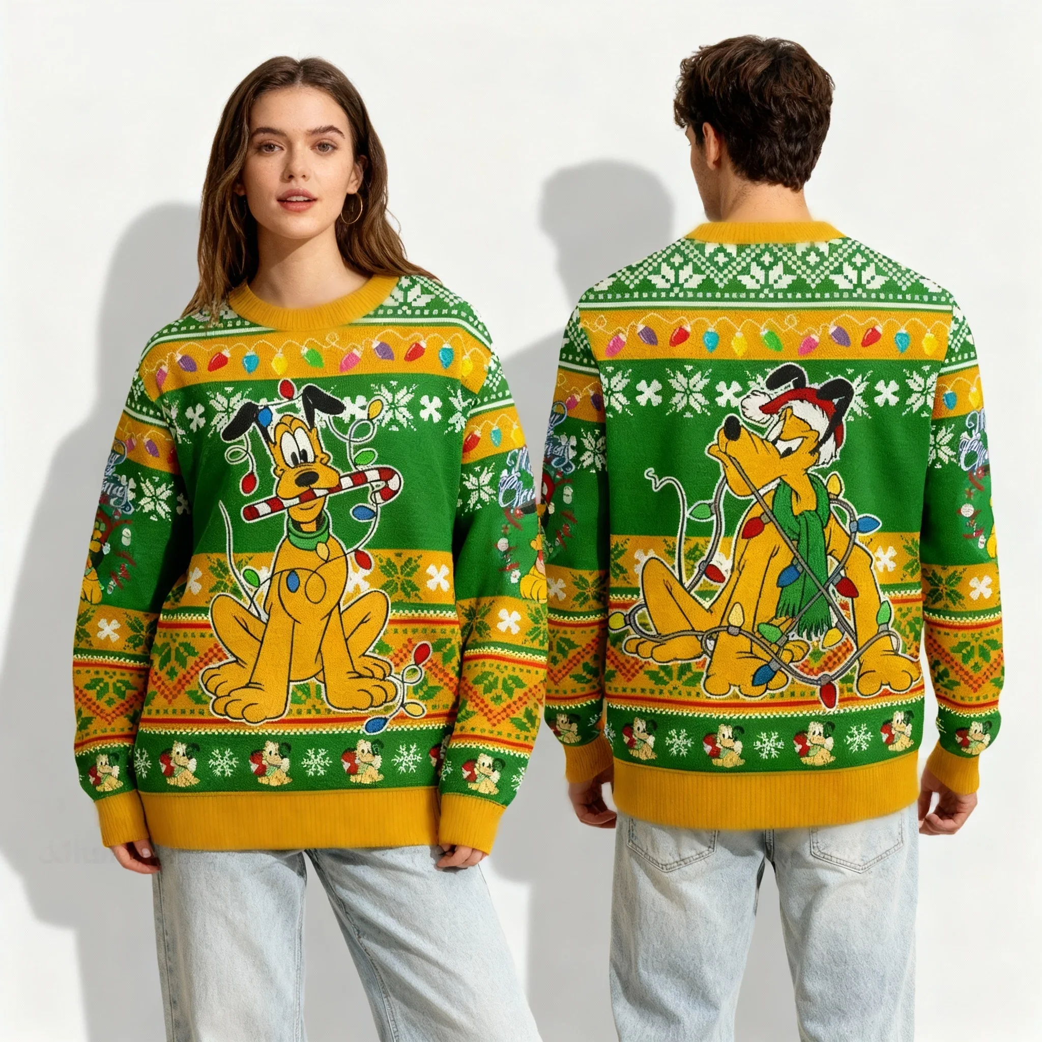เสื้อสเวตเตอร์ดิสนีย์กูฟี่เจ้าหญิงมิกกี้คริสต์มาสปาร์ตี้เสื้อสเวตเตอร์มีฮู้ดโอเวอร์ไซส์สุดเท่สำหรับผู้หญิงผู้ใหญ่และเด็กฤดูใบไม้ร่วงฤดูหนาว