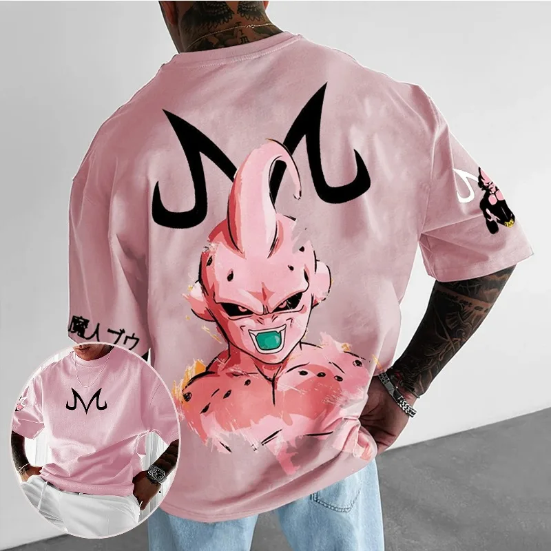 Dragon Ball 2025 automne/hiver sweat à capuche pour hommes Streetwear Majin Buu Anime imprimé décontracté Version ample Harajuku Parent-enfant haut