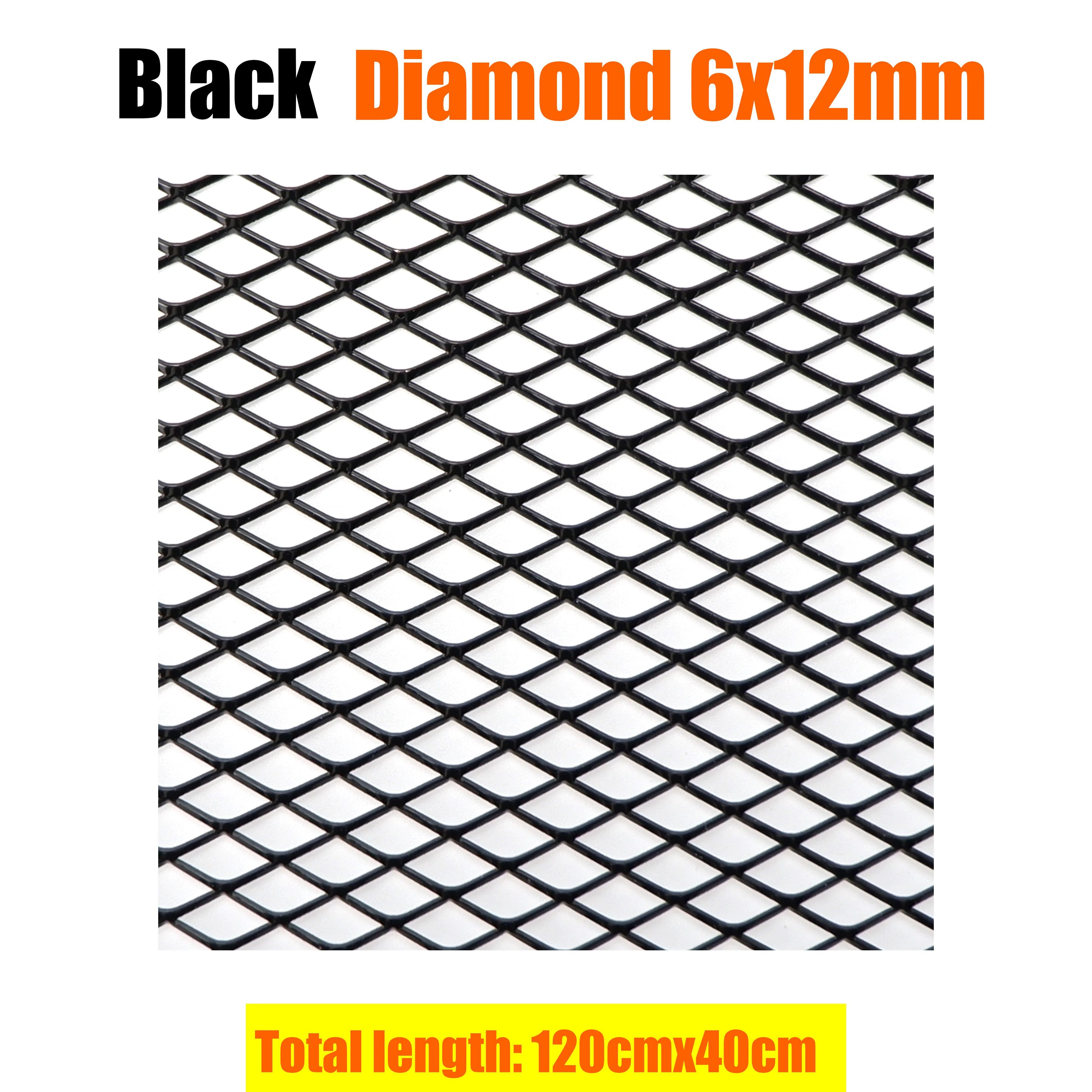 120 cm x 40 cm Aluminium Racing Car Truck Bumper Grille Grill Mesh Net Vent Black Silver Tuning Universal