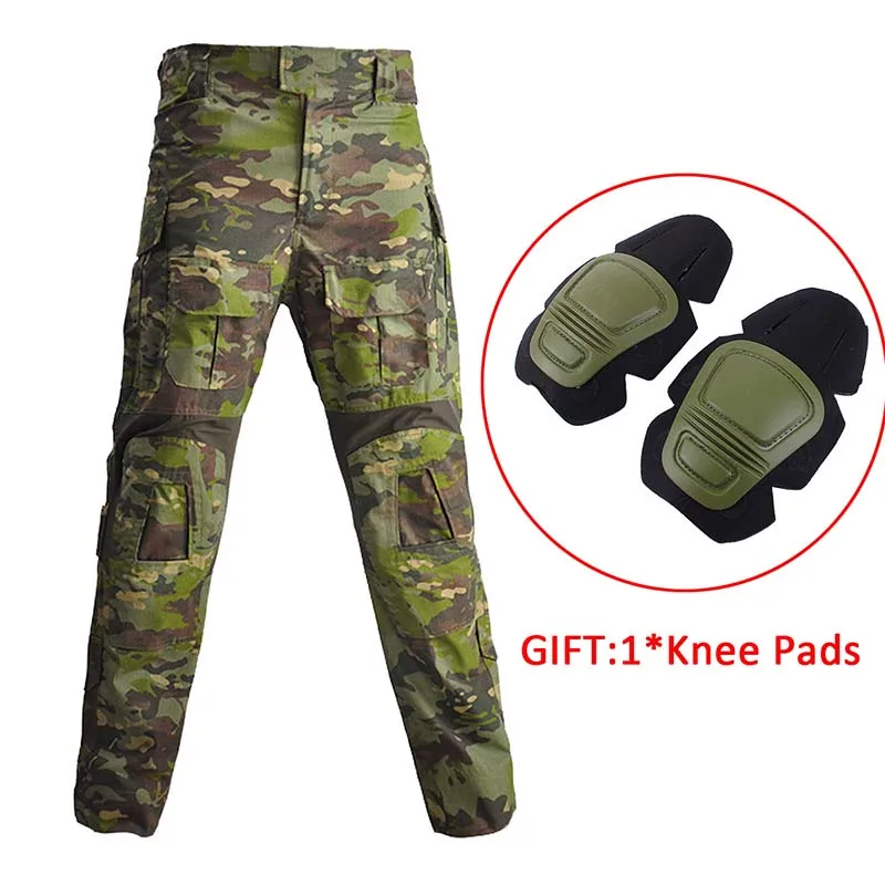 Pantalones tácticos G3 para hombre, ropa para hombre, pantalones Cargo para acampar, pantalones de combate de Paintball de camuflaje US CP Airsoft + almohadillas