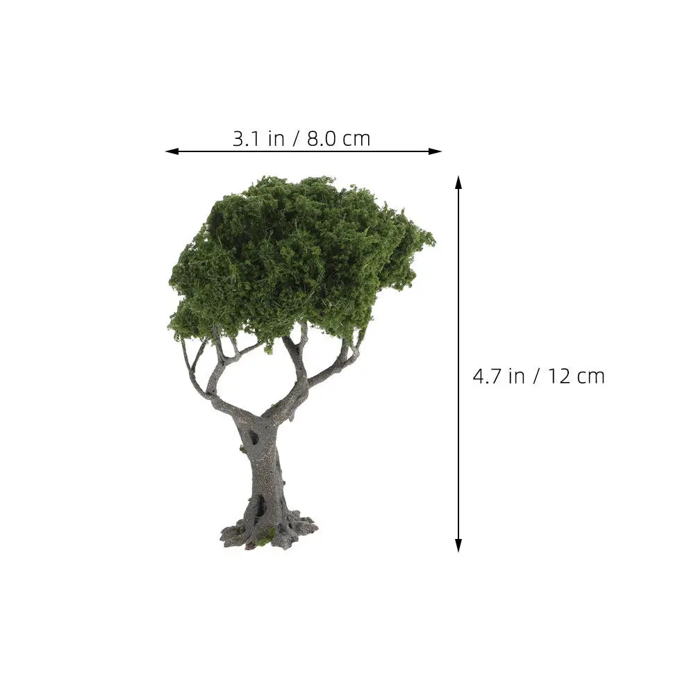 2Pcs Miniature Tree Set 12Cm Realistic Sand Table Landscape Accessories for DIY Craft Micro Landscape Railroad Scenery Decor