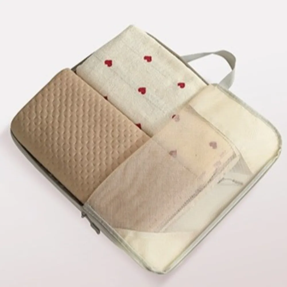 

5Pcs 5 in 1 Set Waterproof Travel Organizer Bag Mesh Surface Foldable Clothes Storage Bag with Handle Compression Toiletries Bag