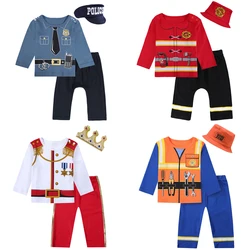 Toddler Clothing Set Baby Halloween Firefighter Police Cosplay Costumes Infant Novelty Outfit Carnival Clothes