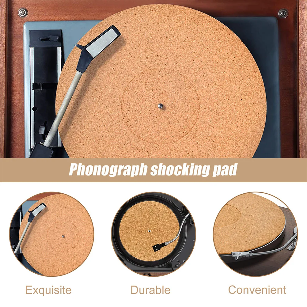 

Cork Vinyl Record Mat For Turntable Player Anti-Vibration Scratch Resistant Disc Pad Home Audio Accessory Dj Equipment Parts