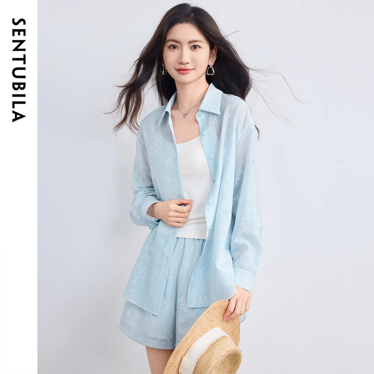 

SENTUBILA Women's Summer Three-piece Suit Ensemble Short Femme Holiday Outfits 2025 New in Matching Sets Woman Clothes 152ZC1591